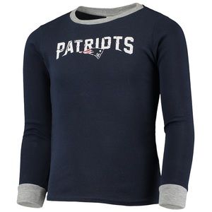 NFL New England Patriots Long Sleeve Lounge Pajama Shirt